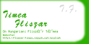 timea fliszar business card